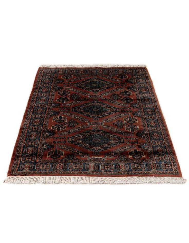 Detail image of 4' 3 x 5' 8 Hand Knotted Bokhara Oriental Wool Rug