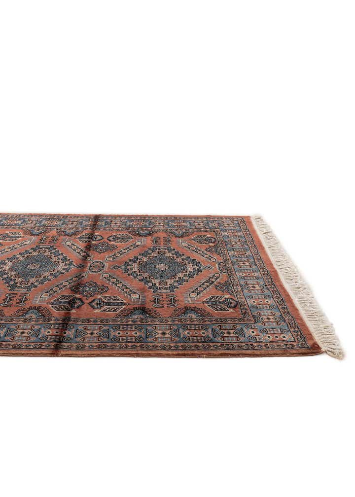 4' 3 x 5' 8 Hand Knotted Bokhara Oriental Wool Rug