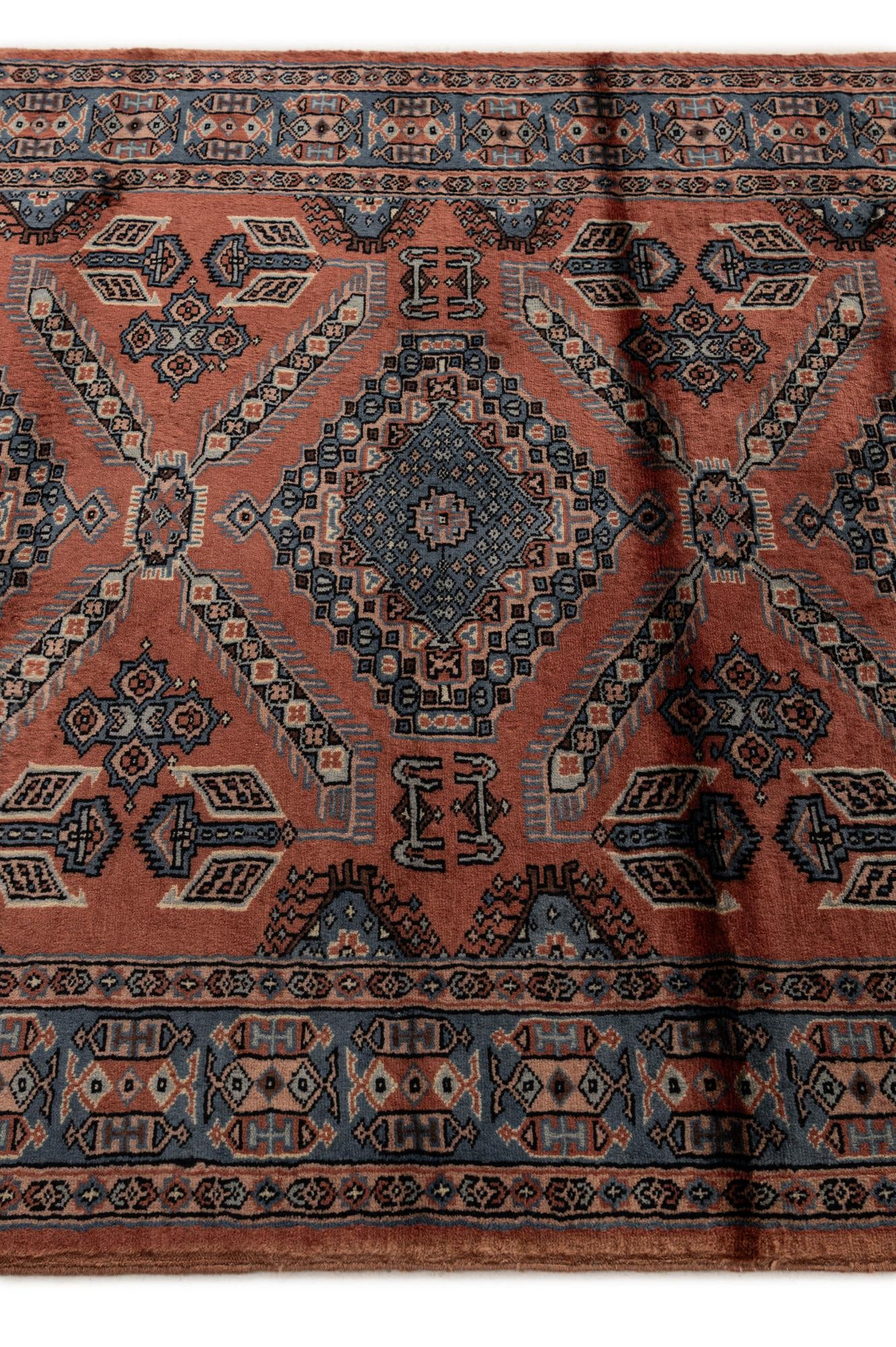 4' 3 x 5' 8 Hand Knotted Bokhara Oriental Wool Rug