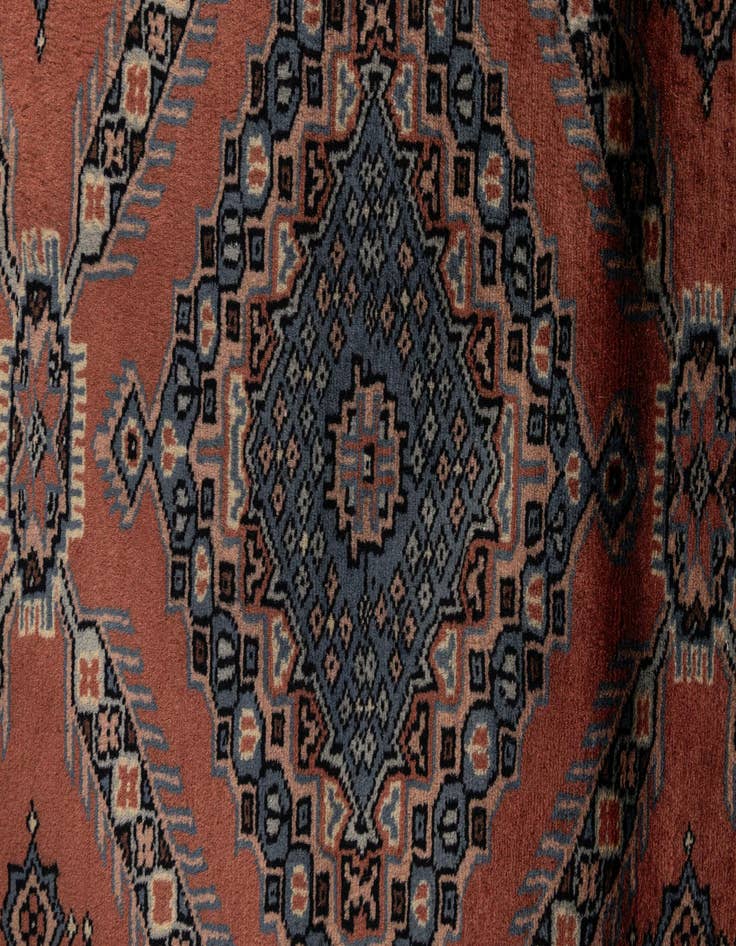 Detail image of 4' 3 x 5' 8  Hand Knotted Bokhara Oriental Wool Rug