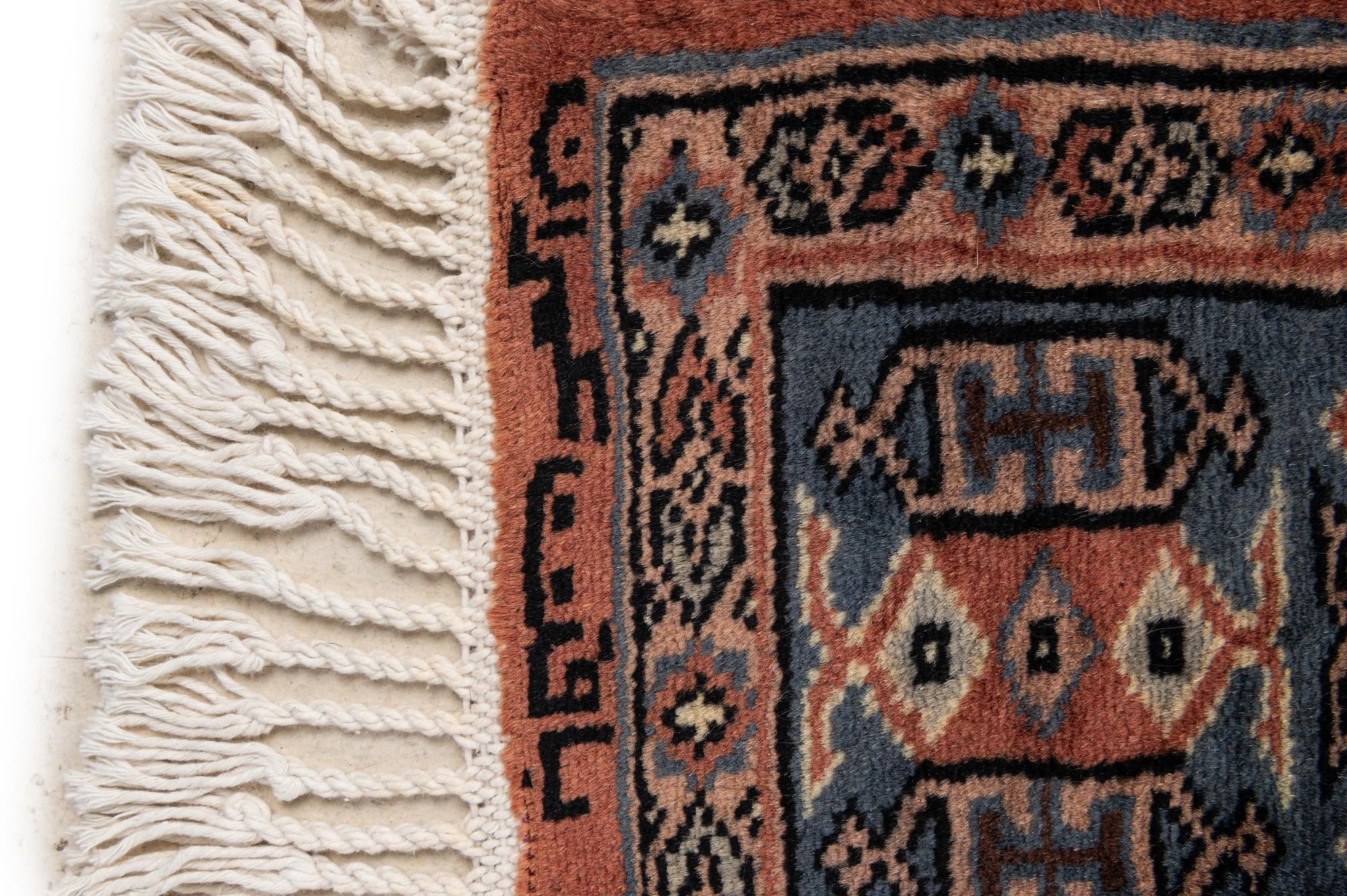 4' 3 x 5' 8 Hand Knotted Bokhara Oriental Wool Rug