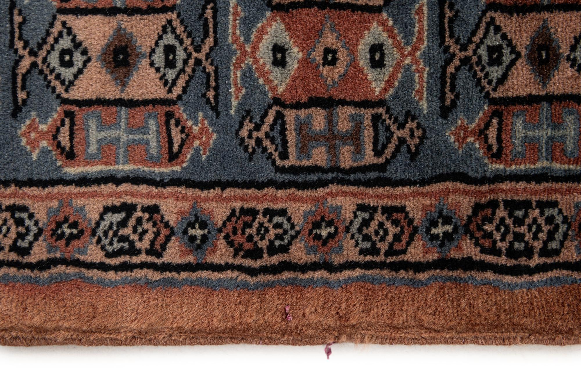 4' 3 x 5' 8 Hand Knotted Bokhara Oriental Wool Rug