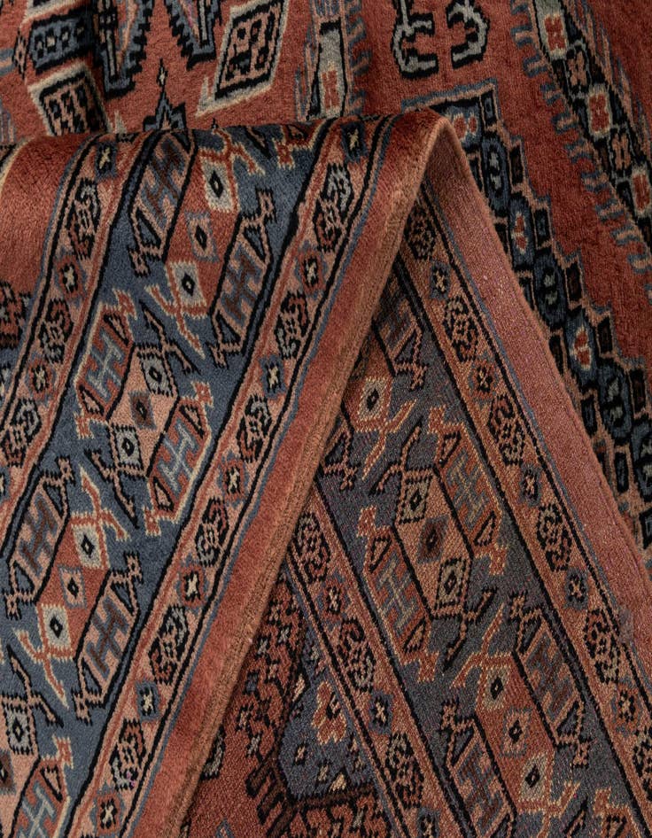Detail image of 4' 3 x 5' 8  Hand Knotted Bokhara Oriental Wool Rug