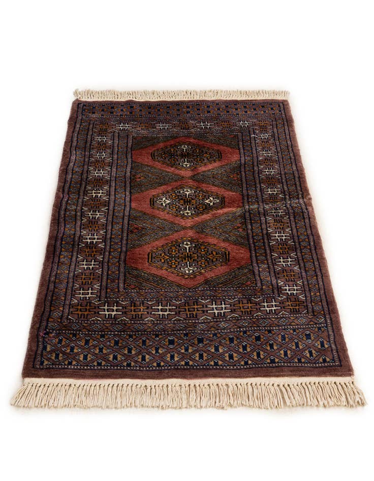 Detail image of 2' x 3' Hand Knotted Bokhara Oriental Wool Rug