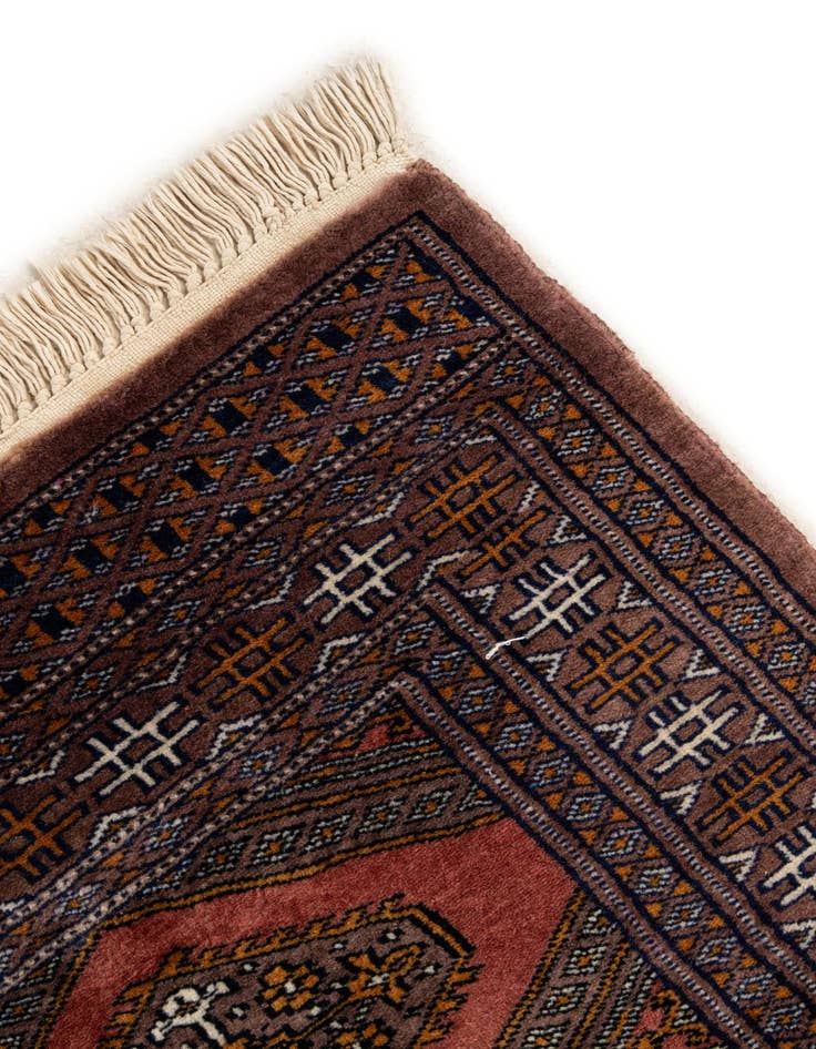 Detail image of 2' x 3' Hand Knotted Bokhara Oriental Wool Rug