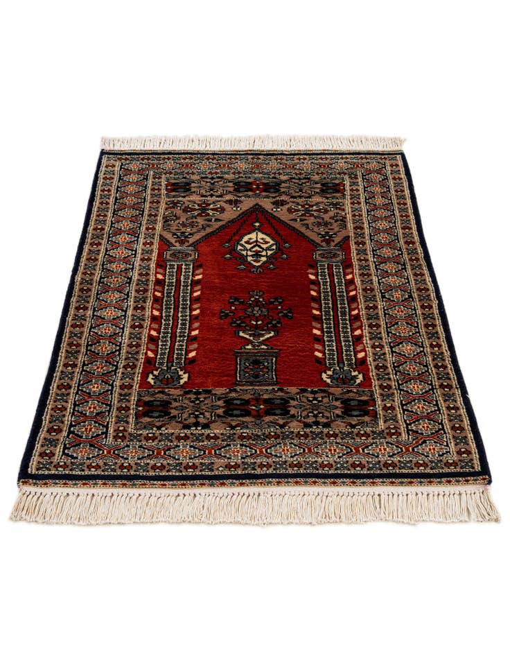 Detail image of 2' 8 x 4' Hand Knotted Bokhara Oriental Wool Rug