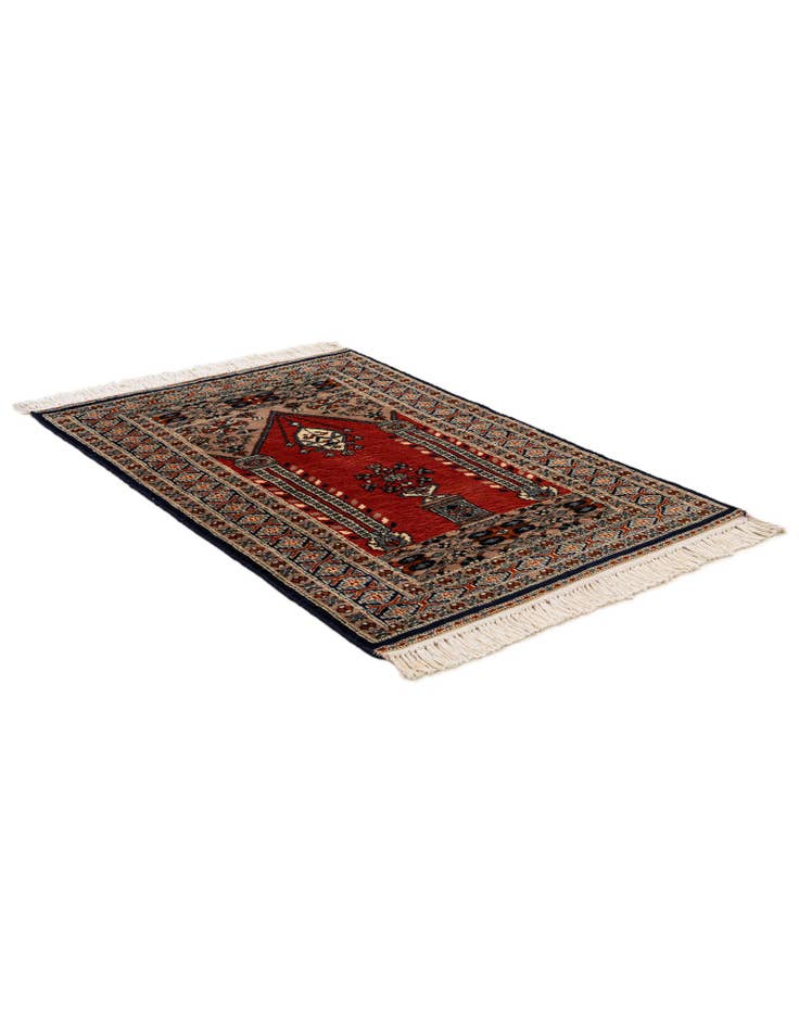 Detail image of 2' 8 x 4'  Hand Knotted Bokhara Oriental Wool Rug