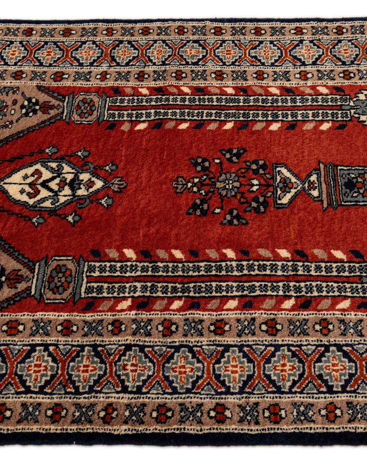 Detail image of 2' 8 x 4'  Hand Knotted Bokhara Oriental Wool Rug