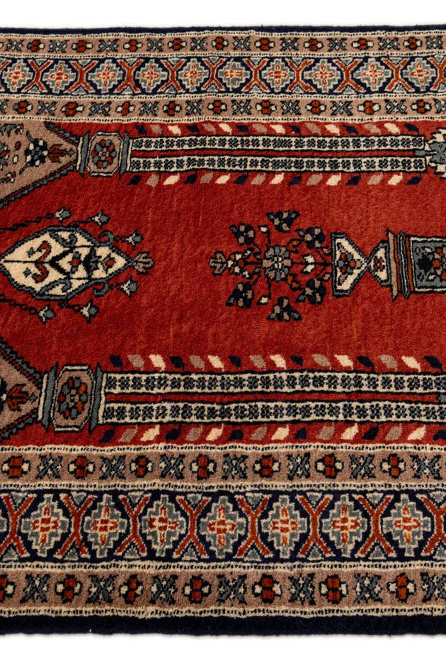 Detail image of 2' 8 x 4' Hand Knotted Bokhara Oriental Wool Rug