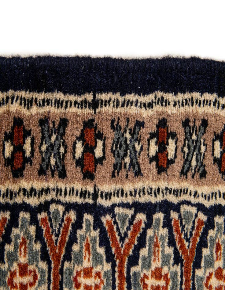 Detail image of 2' 8 x 4'  Hand Knotted Bokhara Oriental Wool Rug