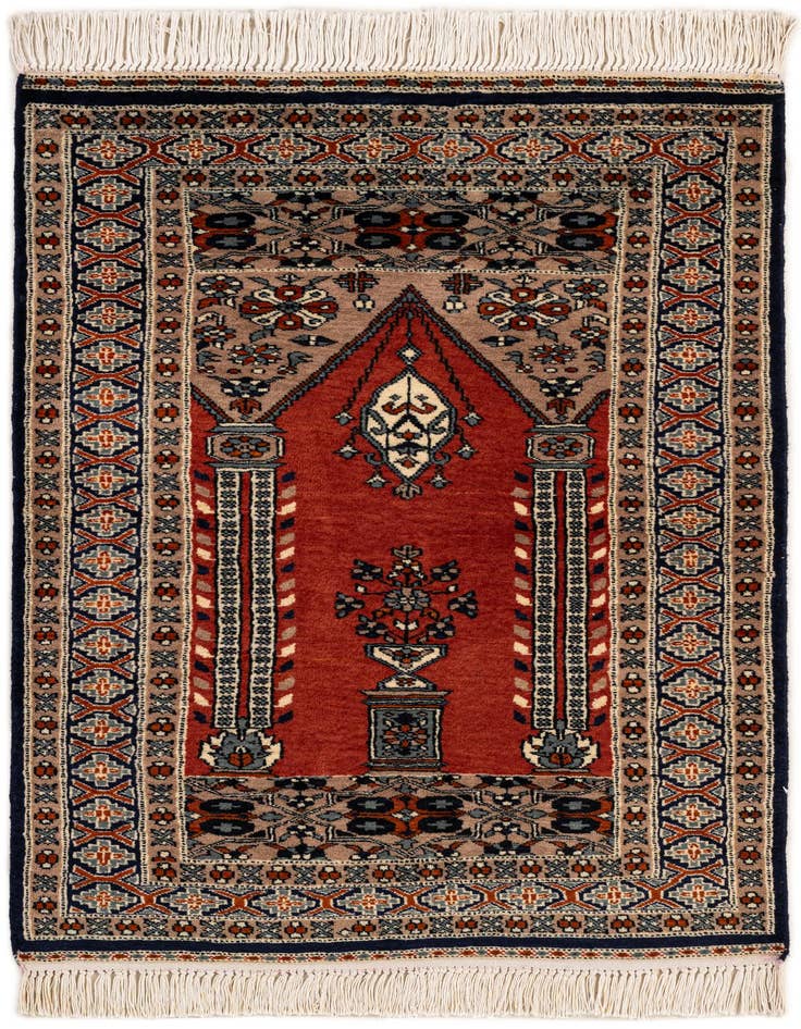Detail image of 2' 8 x 4' Hand Knotted Bokhara Oriental Wool Rug