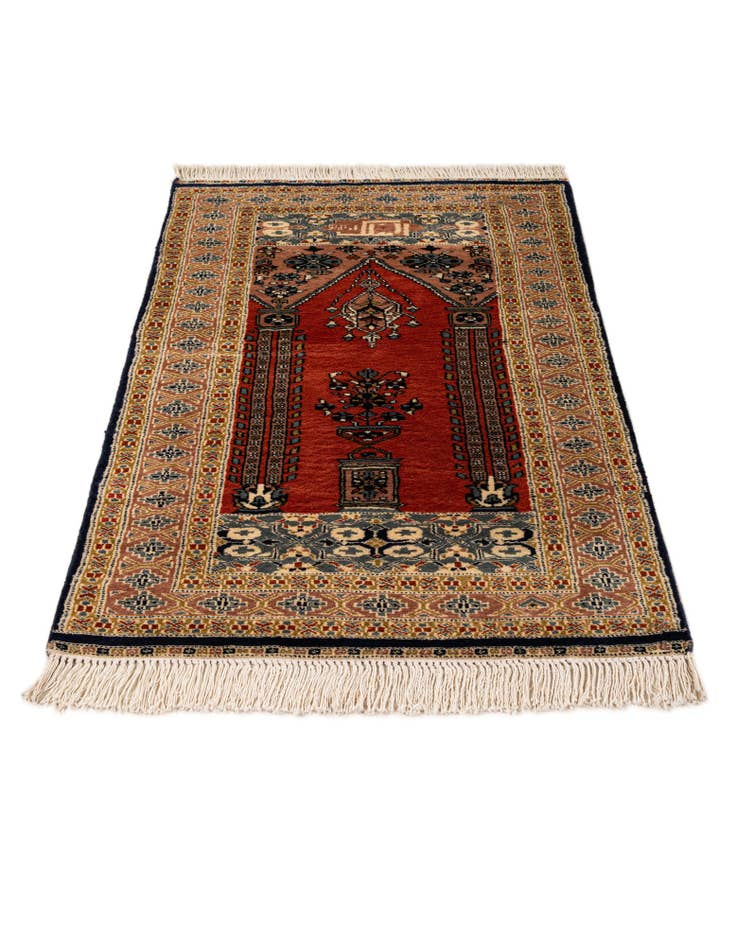 Detail image of 2' 8 x 4' 6  Hand Knotted Bokhara Oriental Wool Rug