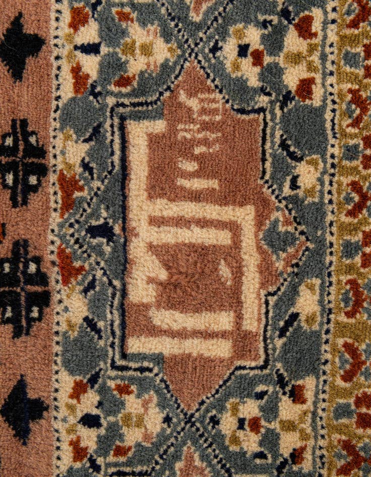 Detail image of 2' 8 x 4' 6  Hand Knotted Bokhara Oriental Wool Rug