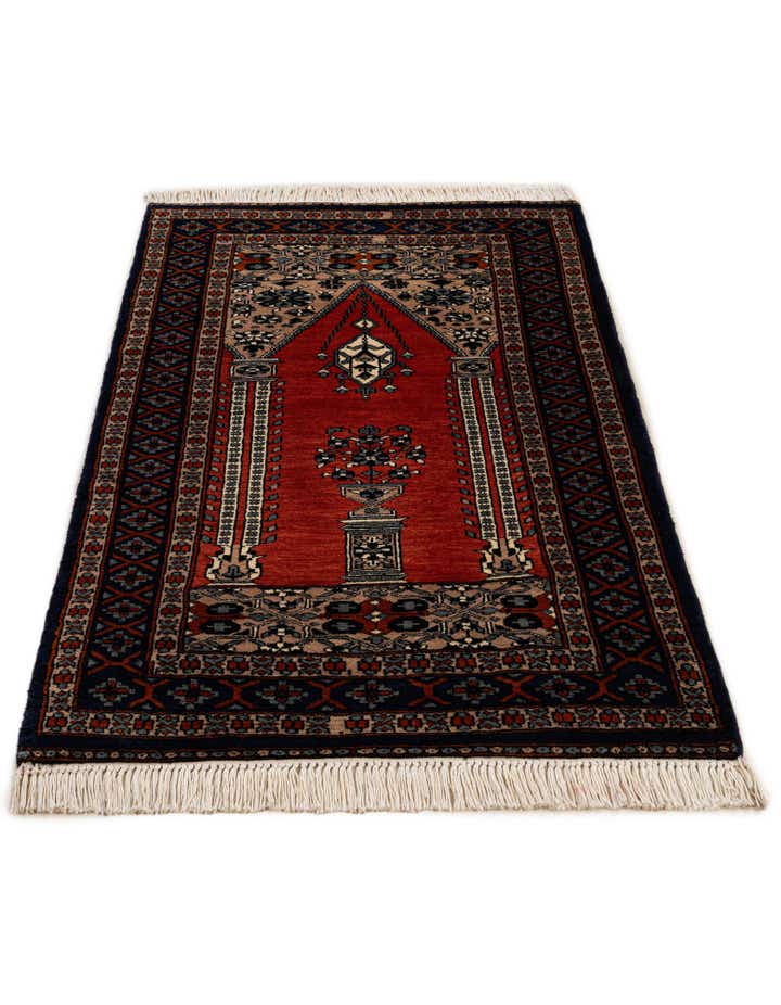 2' 7 x 4' 5 Hand Knotted Bokhara Oriental Wool Rug