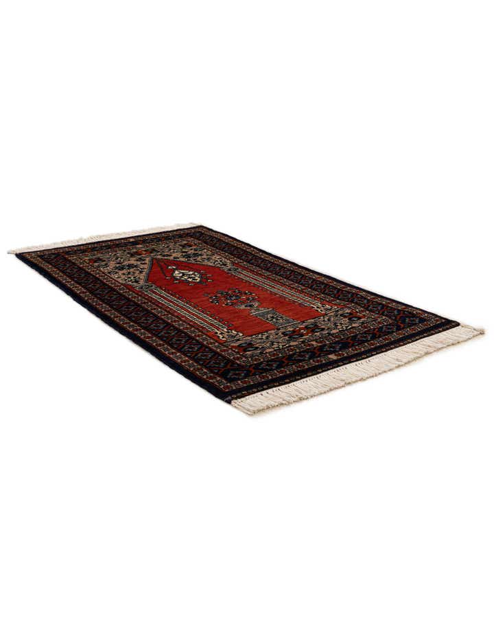 2' 7 x 4' 5 Hand Knotted Bokhara Oriental Wool Rug