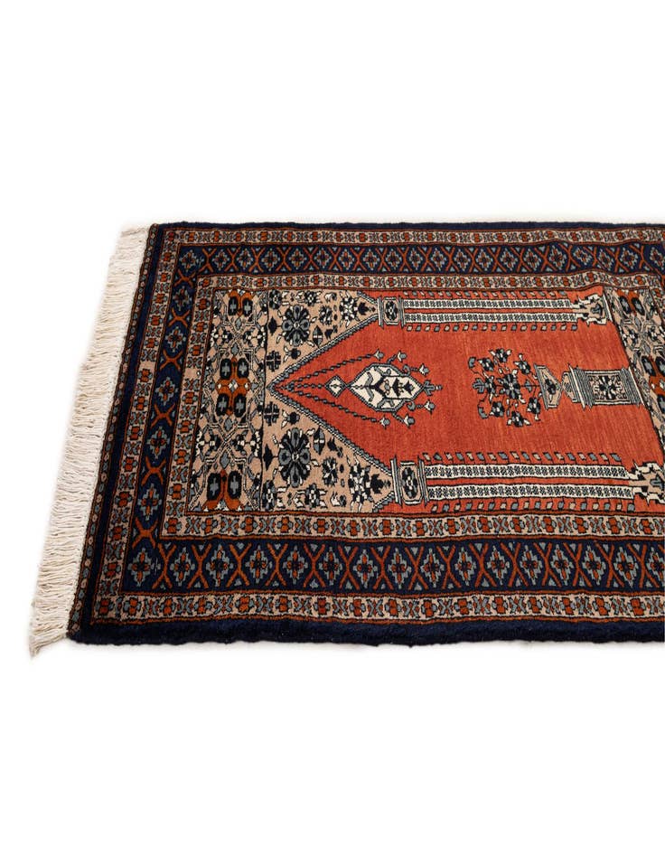 Detail image of 2' 7 x 4' 5  Hand Knotted Bokhara Oriental Wool Rug