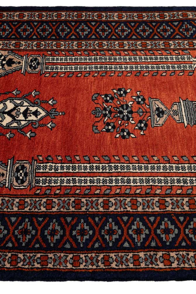 2' 7 x 4' 5 Hand Knotted Bokhara Oriental Wool Rug