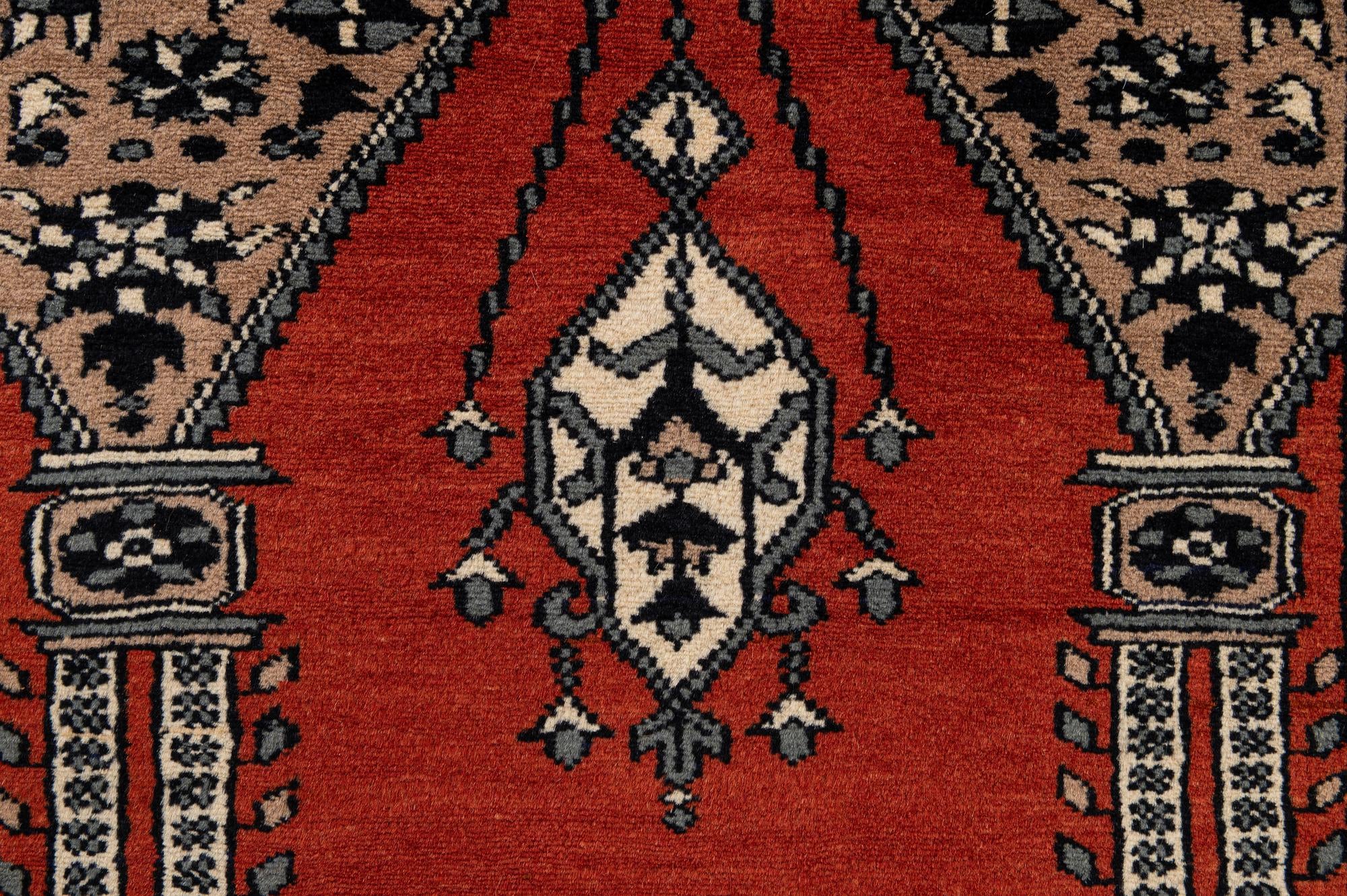 2' 7 x 4' 5 Hand Knotted Bokhara Oriental Wool Rug