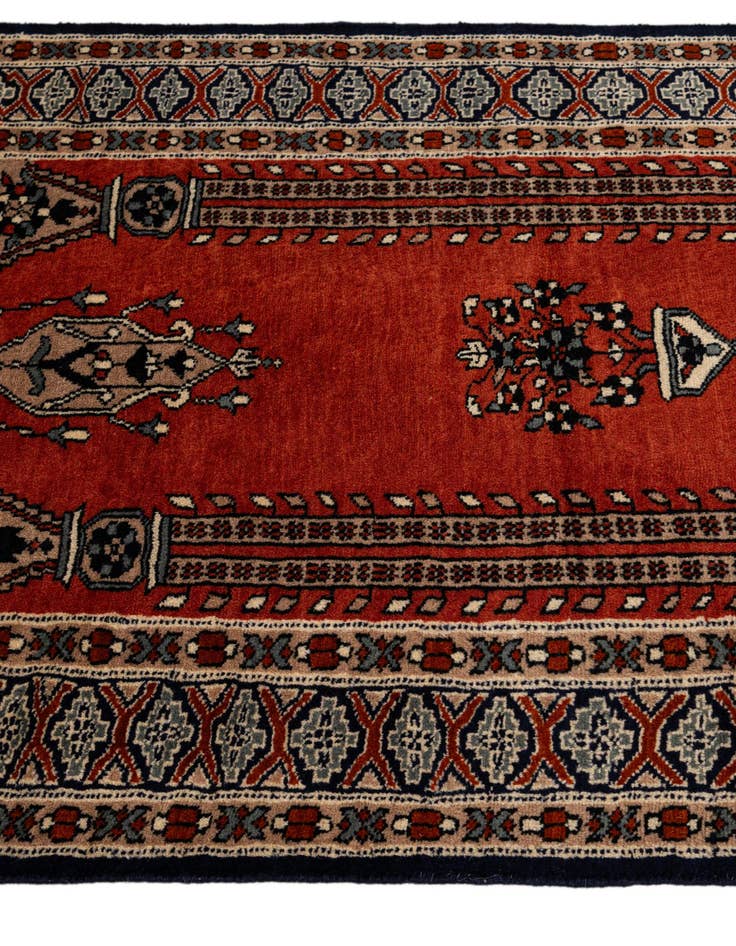Detail image of 2' 8 x 4' 6  Hand Knotted Bokhara Oriental Wool Rug