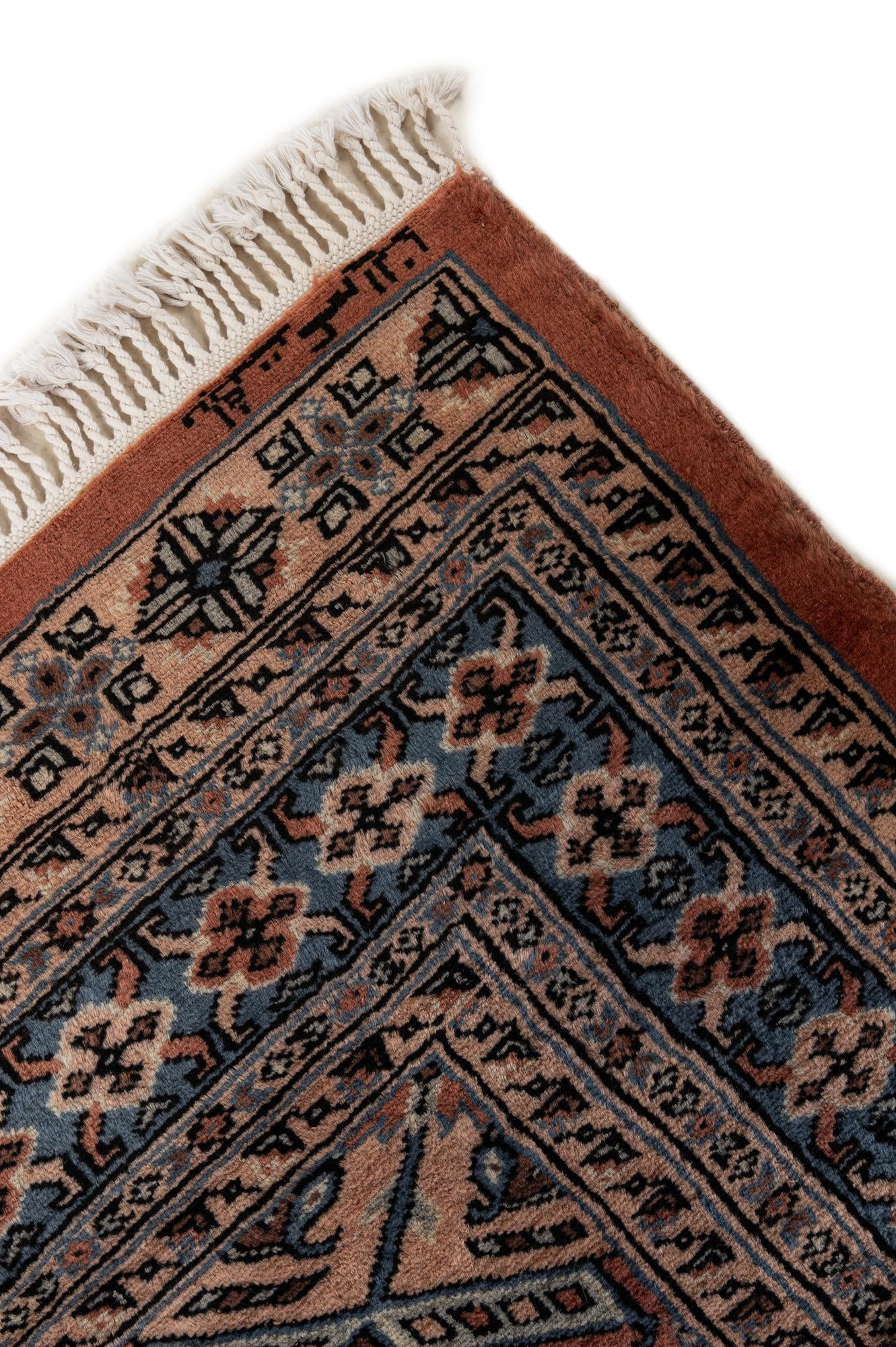 4' 3 x 6' 3 Hand Knotted Bokhara Oriental Wool Rug