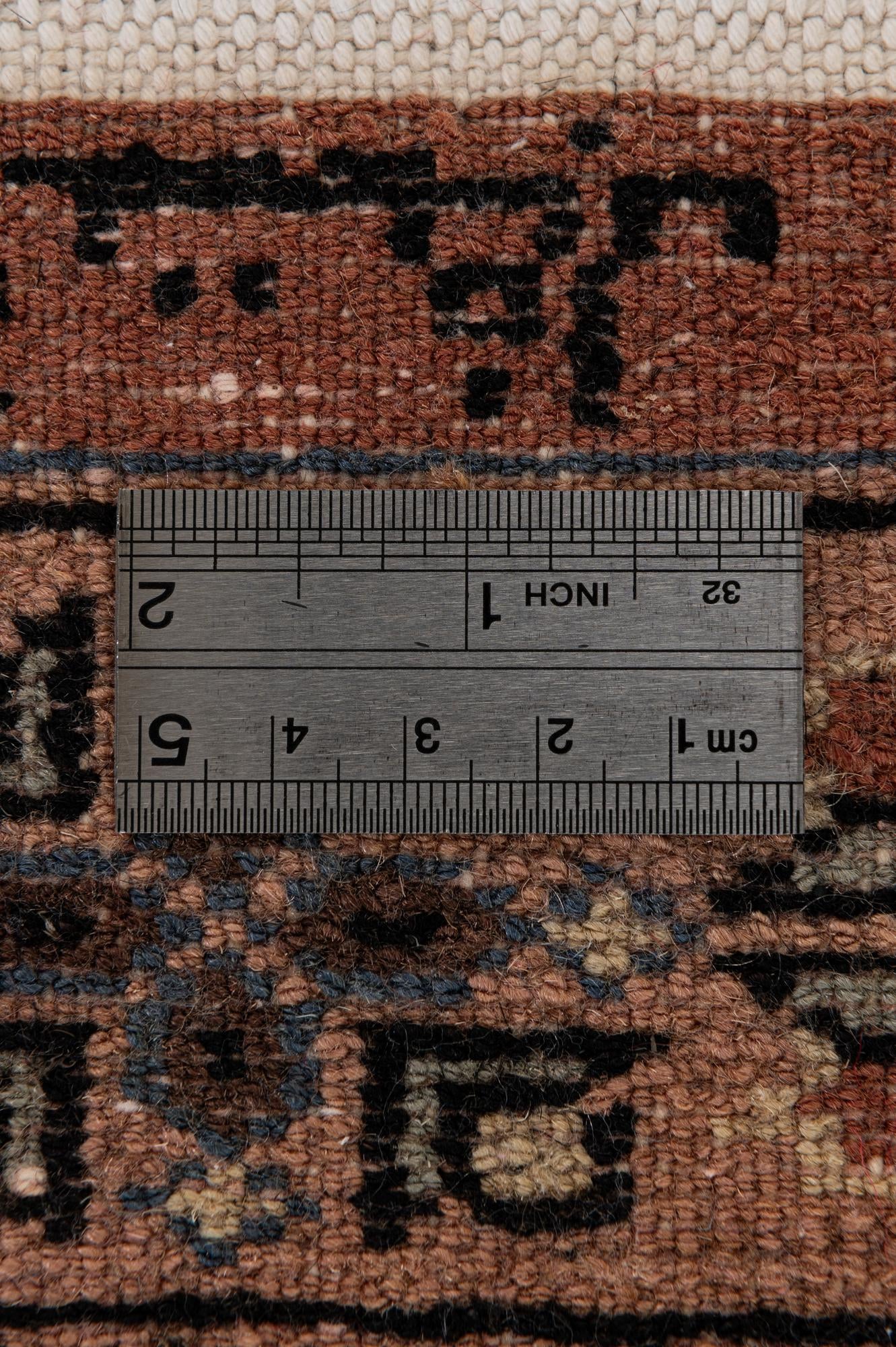 4' 3 x 6' 3 Hand Knotted Bokhara Oriental Wool Rug