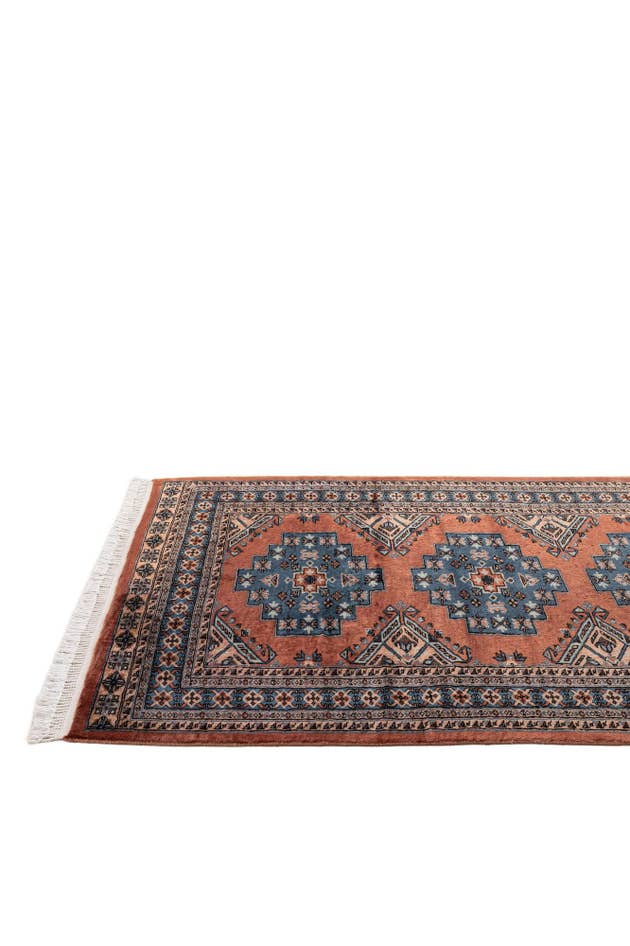 Detail image of 4' 3 x 6' 3 Hand Knotted Bokhara Oriental Wool Rug
