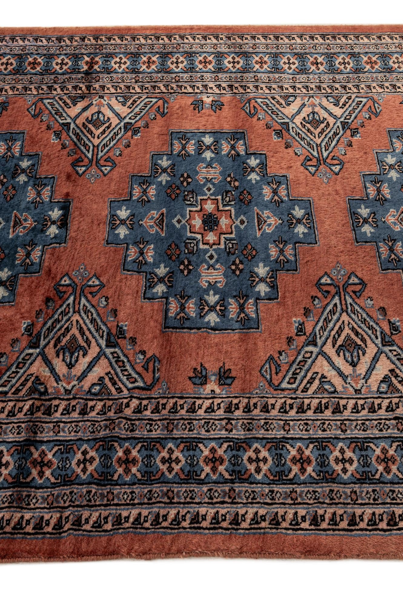 4' 3 x 6' 3 Hand Knotted Bokhara Oriental Wool Rug