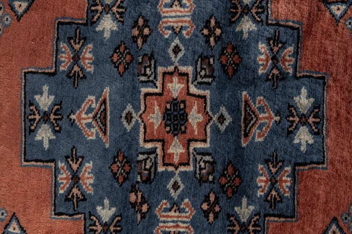 4' 3 x 6' 3 Hand Knotted Bokhara Oriental Wool Rug