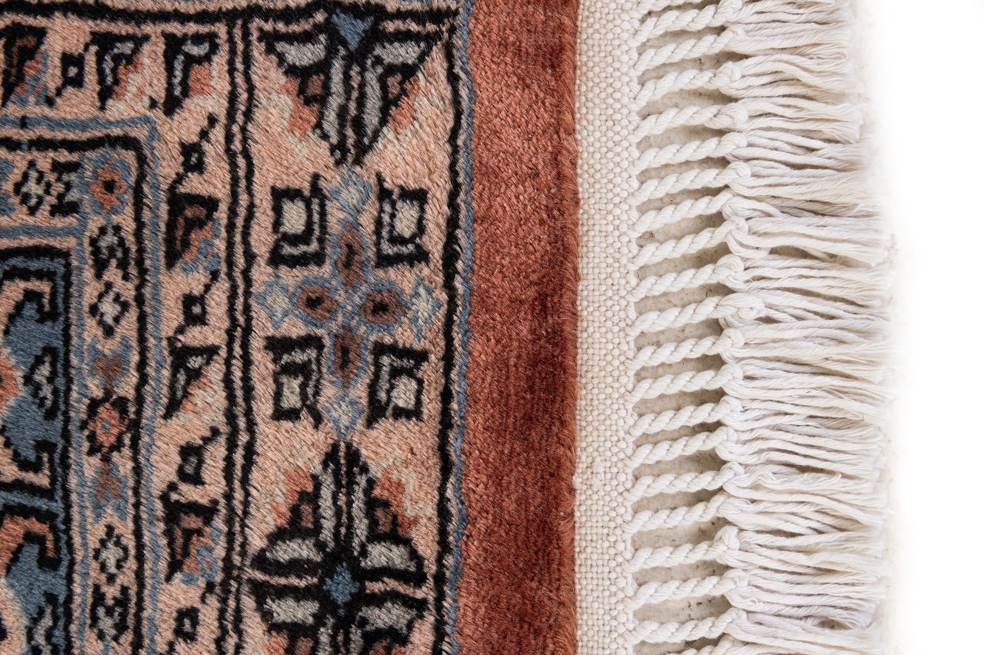 4' 3 x 6' 3 Hand Knotted Bokhara Oriental Wool Rug