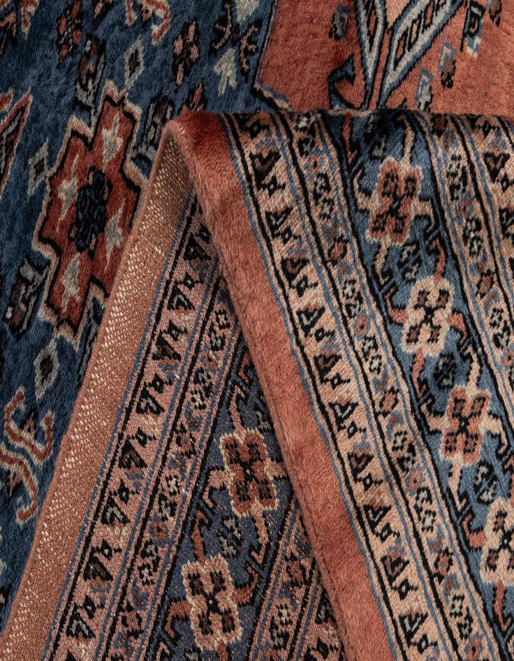 Detail image of 4' 3 x 6' 3 Hand Knotted Bokhara Oriental Wool Rug