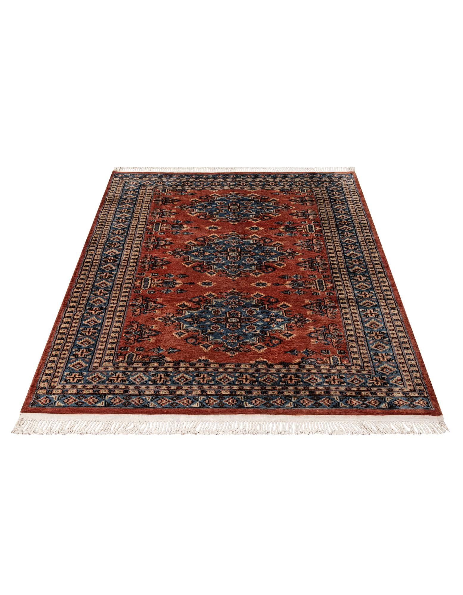 4' 2 x 6' 2 Hand Knotted Bokhara Oriental Wool Rug