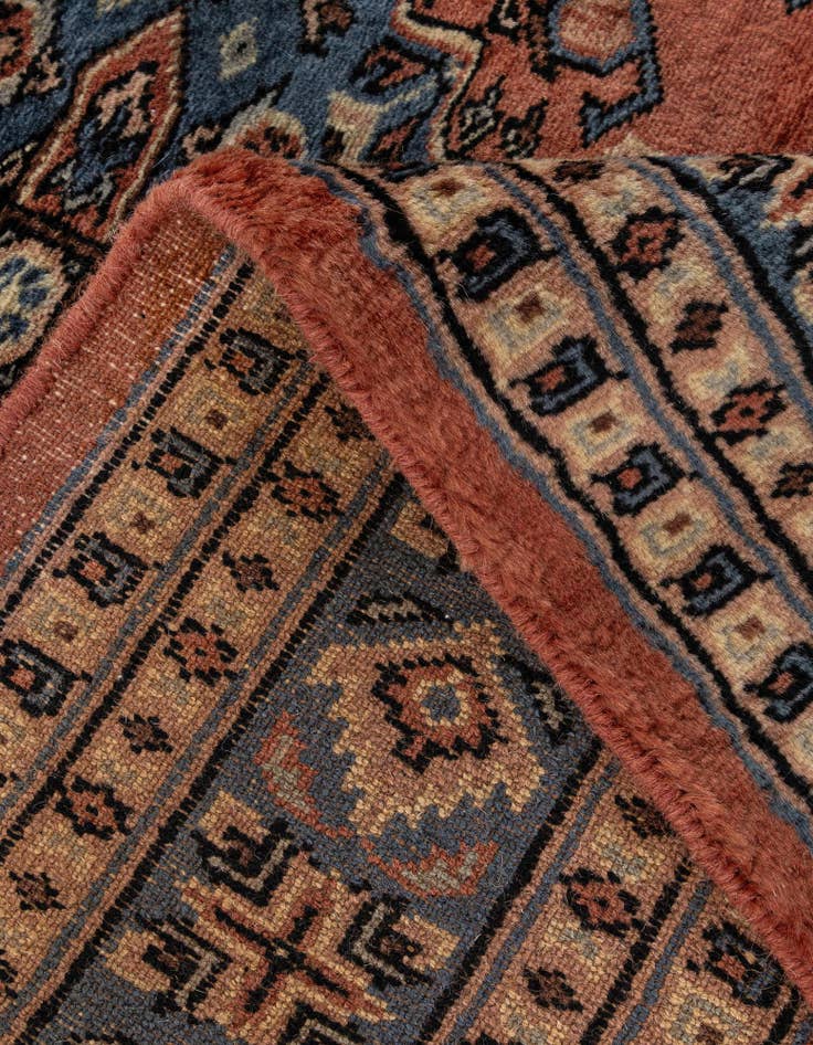 Detail image of 4' 2 x 6' 2  Hand Knotted Bokhara Oriental Wool Rug