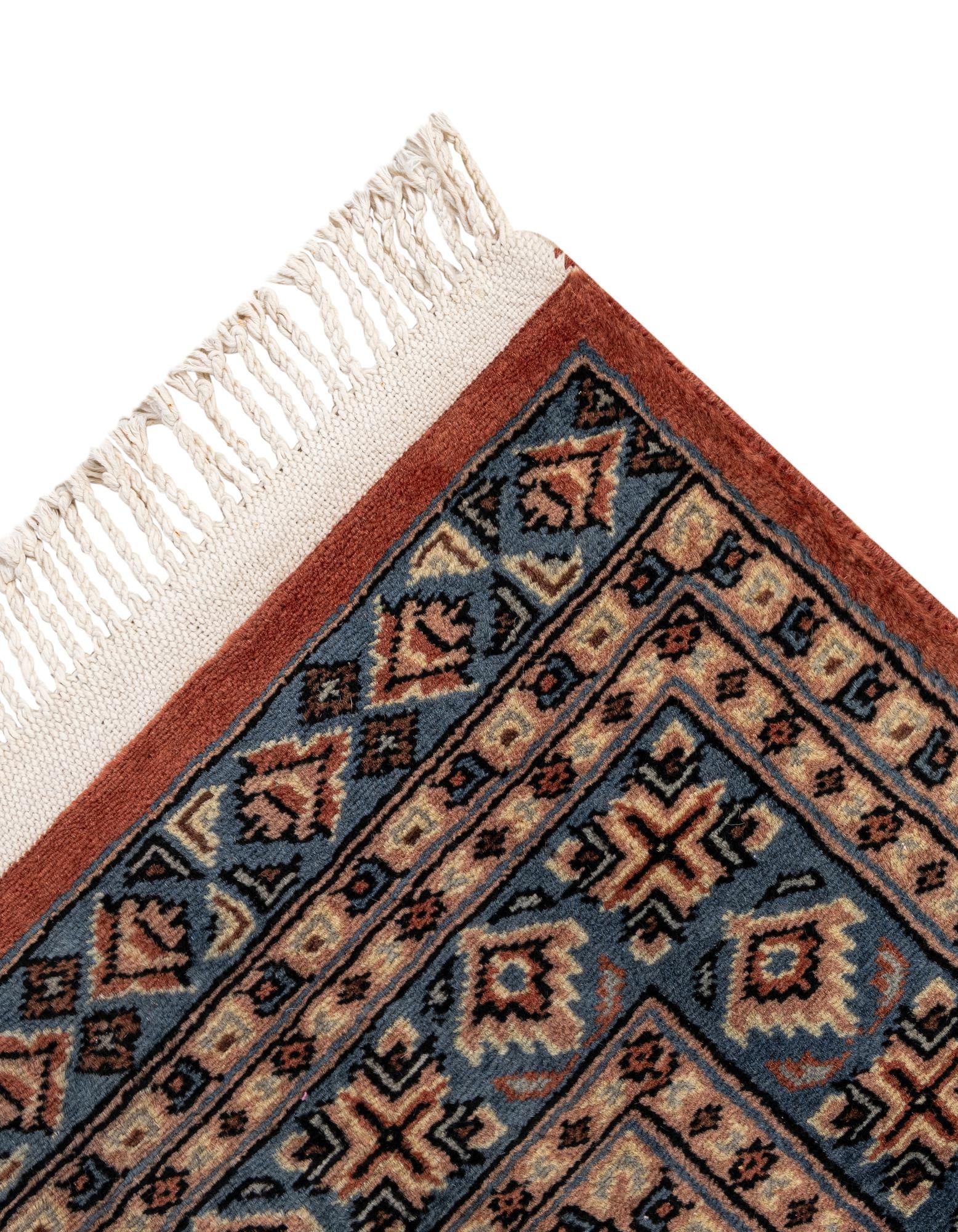 4' 2 x 6' 2 Hand Knotted Bokhara Oriental Wool Rug