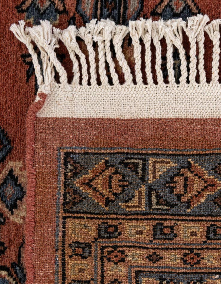 Detail image of 4' 2 x 6' 2  Hand Knotted Bokhara Oriental Wool Rug