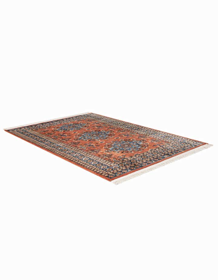 4' 2 x 6' 2 Hand Knotted Bokhara Oriental Wool Rug