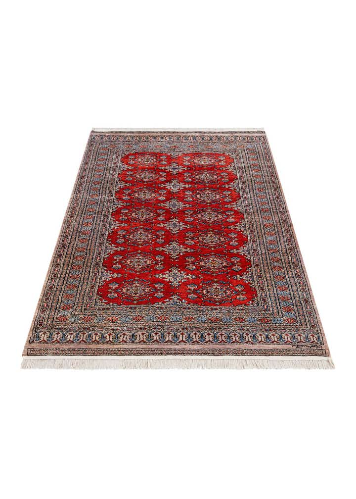 4' 2 x 6' 5 Hand Knotted Bokhara Oriental Wool Rug
