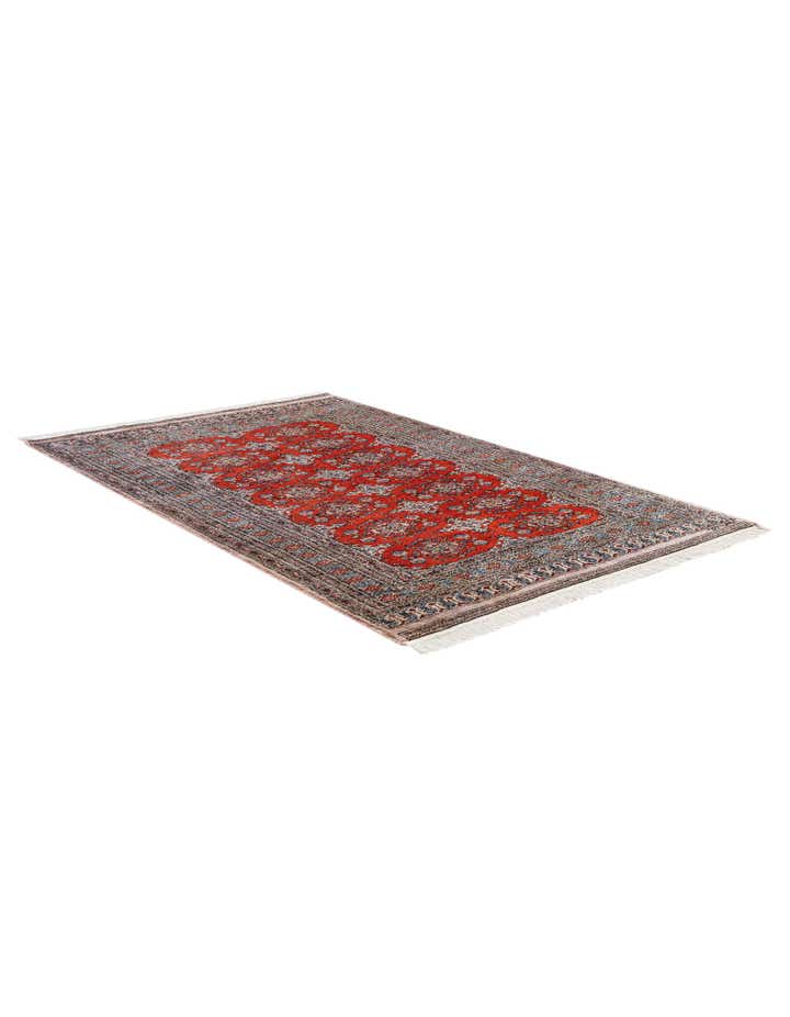 4' 2 x 6' 5 Hand Knotted Bokhara Oriental Wool Rug
