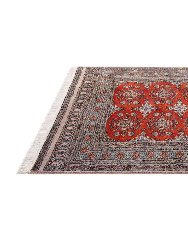 4' 2 x 6' 5 Hand Knotted Bokhara Oriental Wool Rug