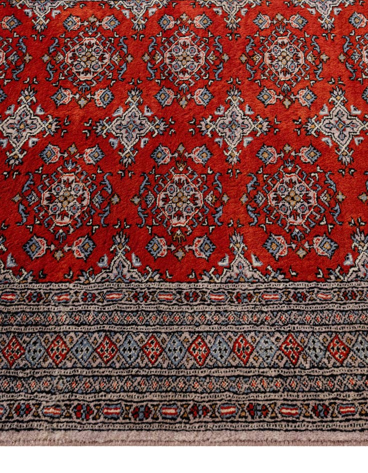 Detail image of 4' 2 x 6' 5 Hand Knotted Bokhara Oriental Wool Rug