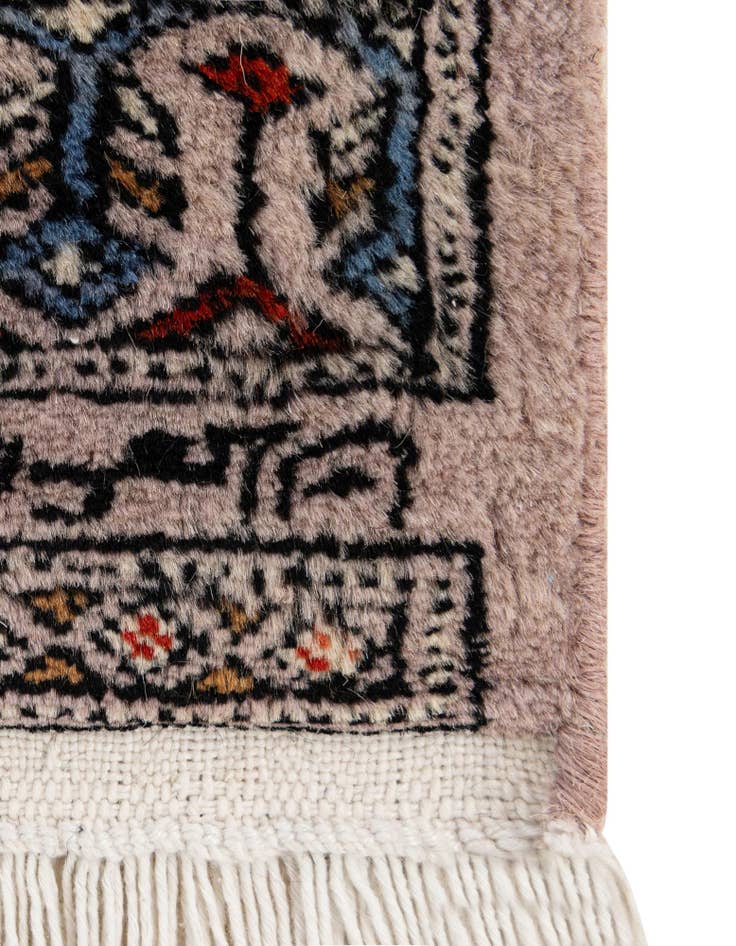 Detail image of 4' 2 x 6' 5 Hand Knotted Bokhara Oriental Wool Rug