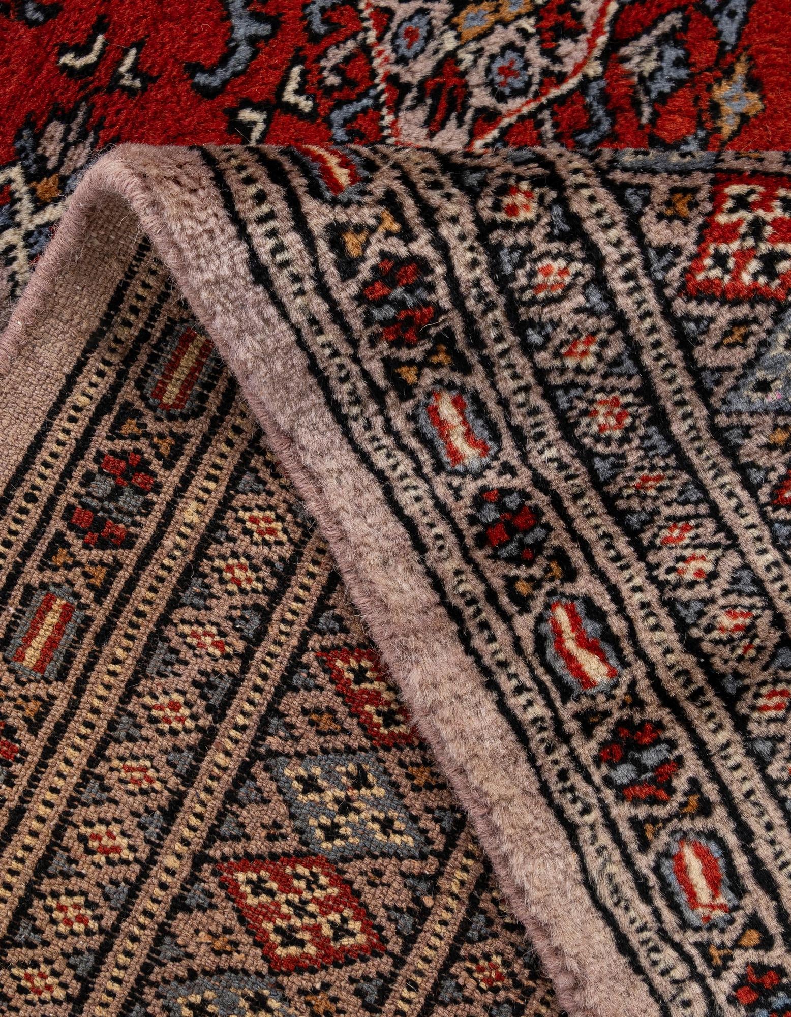 4' 2 x 6' 5 Hand Knotted Bokhara Oriental Wool Rug