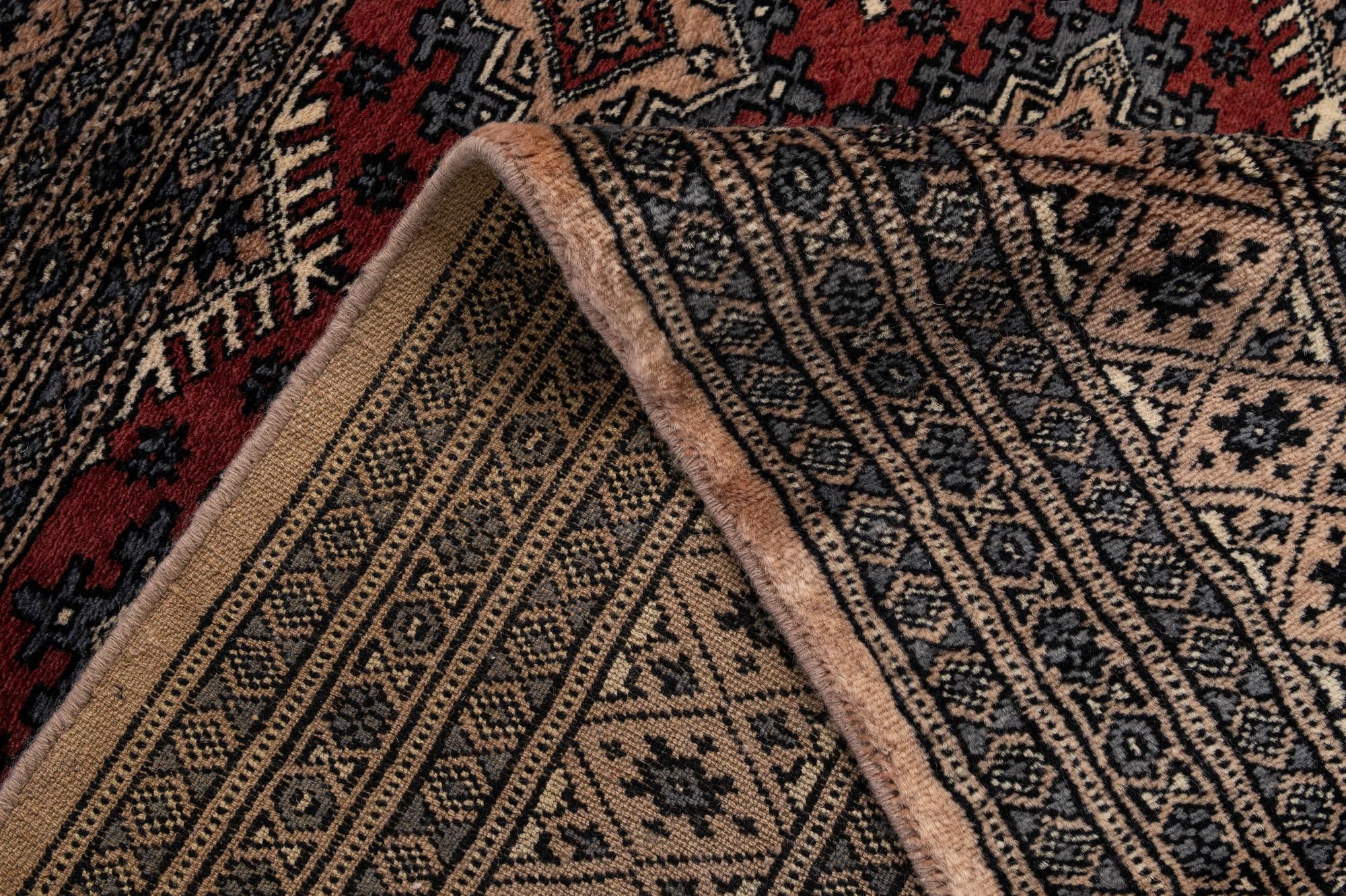 4' 2 x 5' 11 Hand Knotted Bokhara Oriental Wool Rug