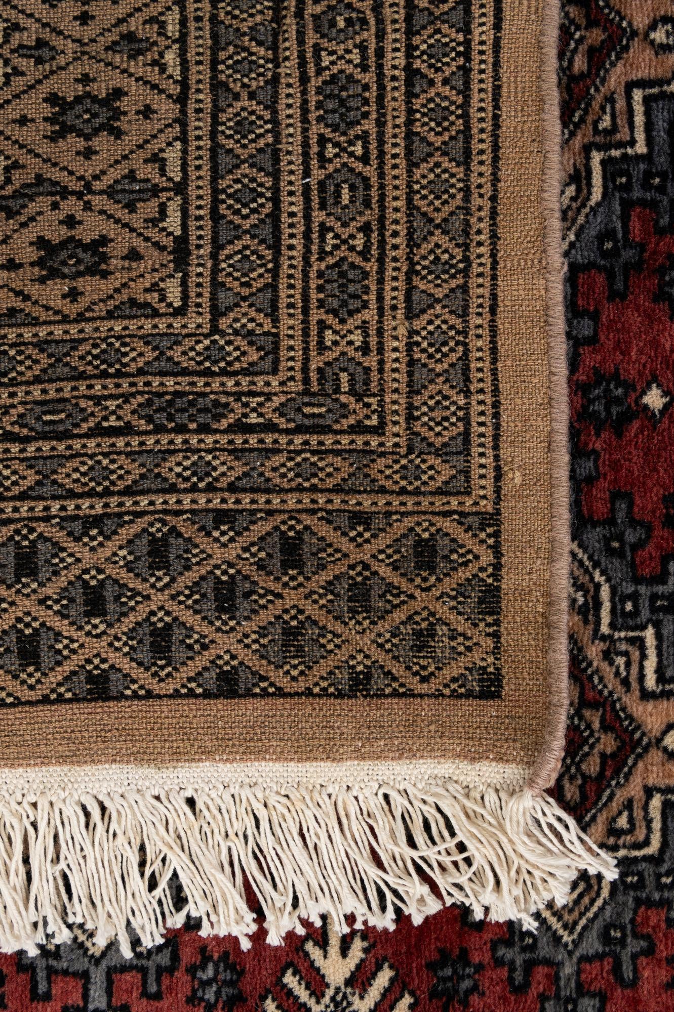 4' 2 x 5' 11 Hand Knotted Bokhara Oriental Wool Rug