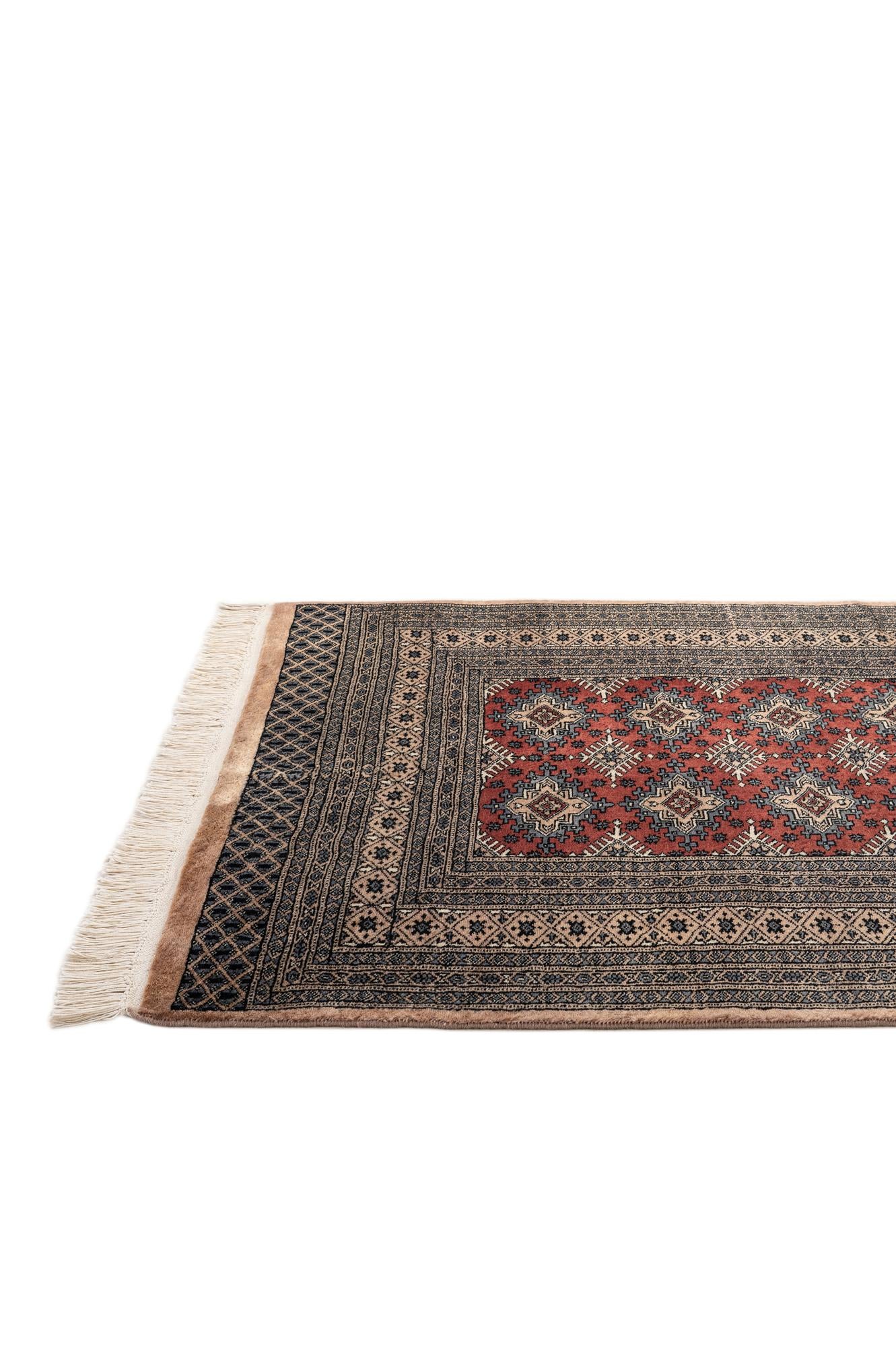 4' 2 x 5' 11 Hand Knotted Bokhara Oriental Wool Rug