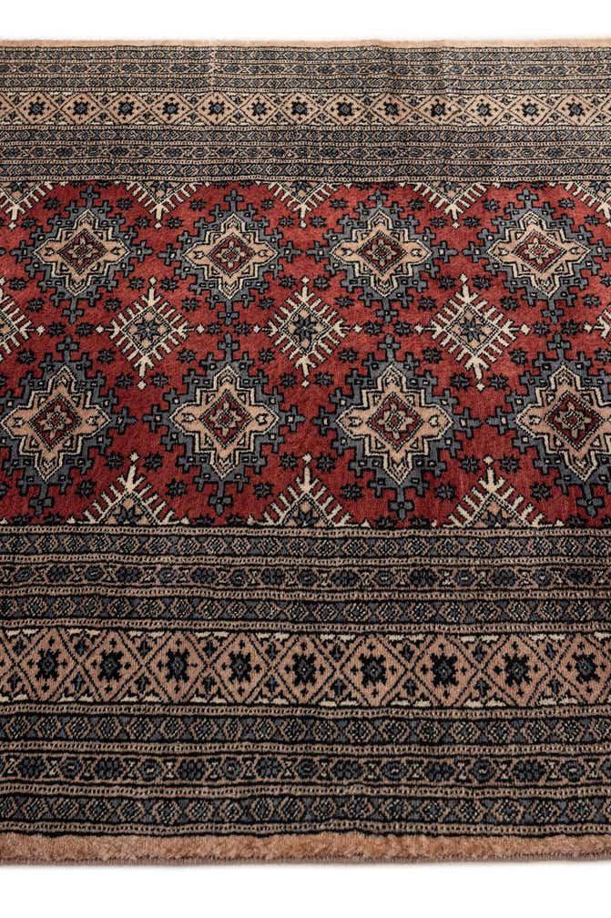 4' 2 x 5' 11 Hand Knotted Bokhara Oriental Wool Rug