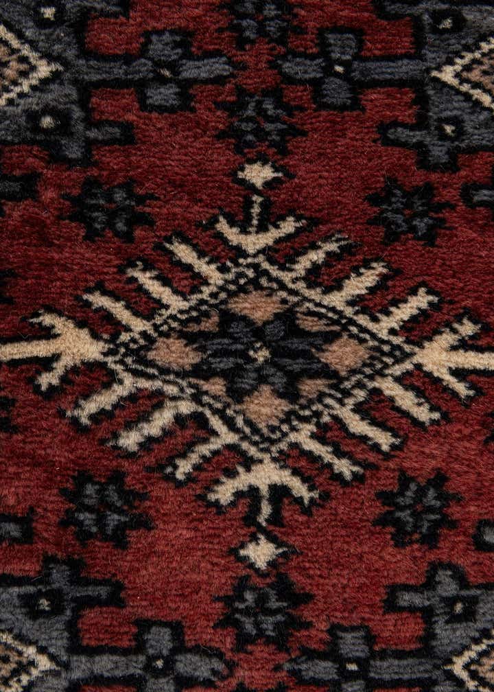 4' 2 x 5' 11 Hand Knotted Bokhara Oriental Wool Rug