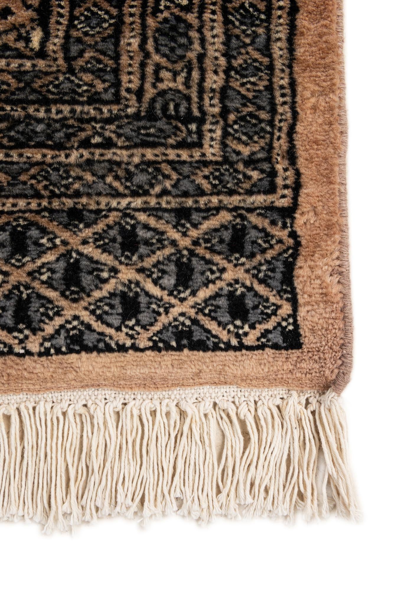4' 2 x 5' 11 Hand Knotted Bokhara Oriental Wool Rug