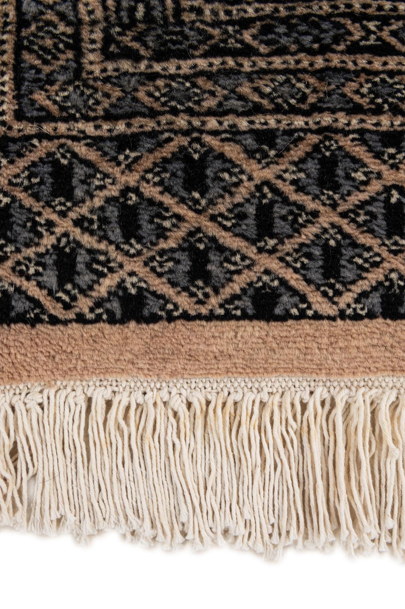4' 2 x 5' 11 Hand Knotted Bokhara Oriental Wool Rug