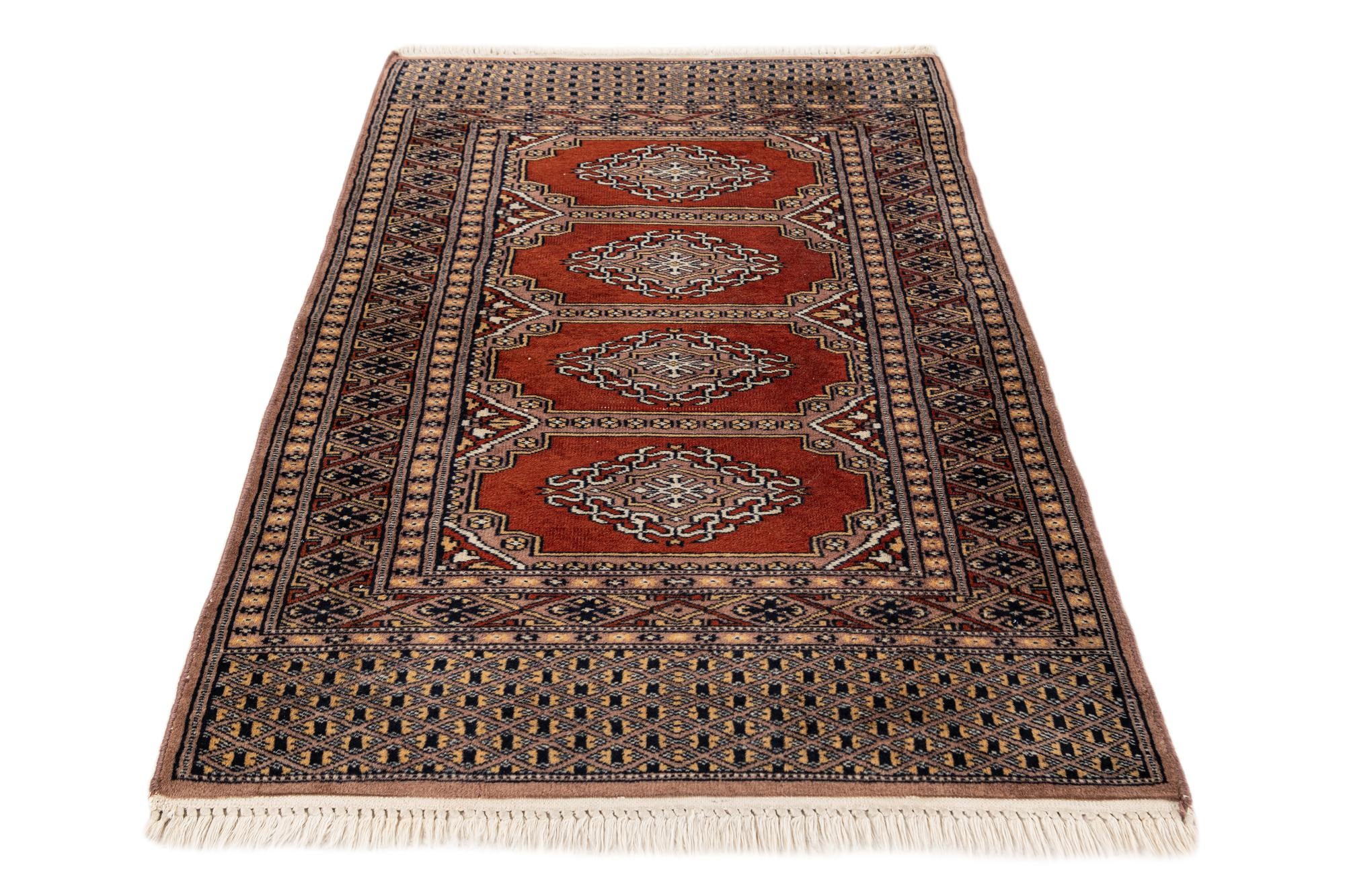 2' 7 x 4' 1 Hand Knotted Bokhara Oriental Wool Rug