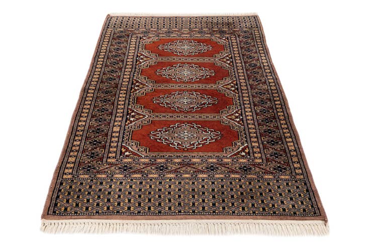 Detail image of 2' 7 x 4' 1 Hand Knotted Bokhara Oriental Wool Rug